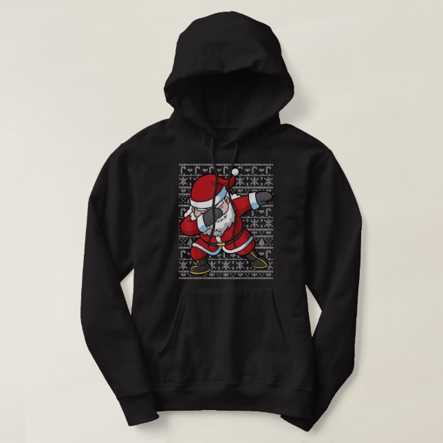 Dabbing Santa Claus Christmas Dab Men Women Boys K Hoodie (Design Front)