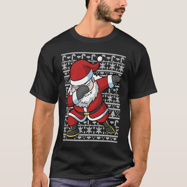 Dabbing Santa Claus Christmas Dab Men Women Boys K T-Shirt (Front)