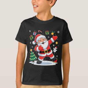 Dabbing Santa Claus Christmas Holiday Boys Kids Da T-Shirt