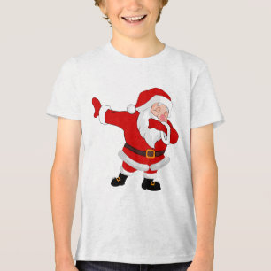 Dabbing Santa Claus Christmas Holiday Dab Tri-Blend Shirt