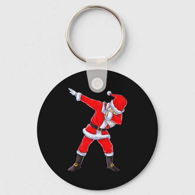 Dabbing Santa Claus Christmas Kids Boys Girls Dab  Key Ring (Front)