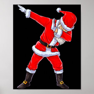 Dabbing Santa Claus Christmas Kids Boys Girls Dab  Poster