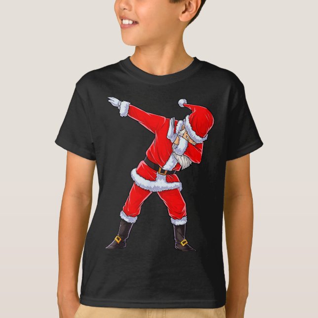Dabbing Santa Claus Christmas Kids Boys Girls Dab  T-Shirt (Front)