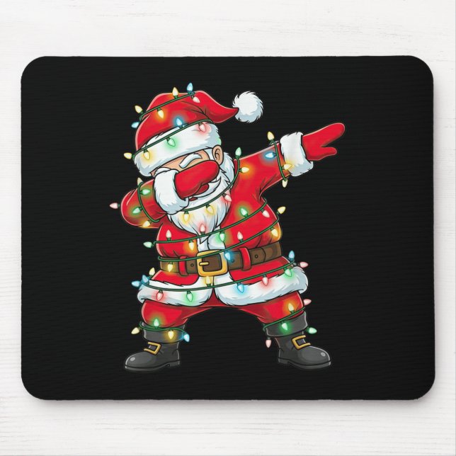 Dabbing Santa Claus Christmas Lights Xmas Dab Men  Mouse Mat (Front)