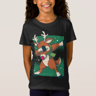 Dabbing Santa Claus Christmas Reindeer Rudolph Dab T-Shirt