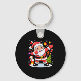 Dabbing Santa Claus Christmas Tree Lights Boys Kid Key Ring