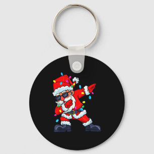 Dabbing Santa Claus Christmas Tree Lights Boys Kid Key Ring
