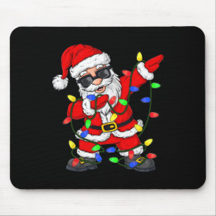 Dabbing Santa Claus Christmas Tree Lights Boys Kid Mouse Mat