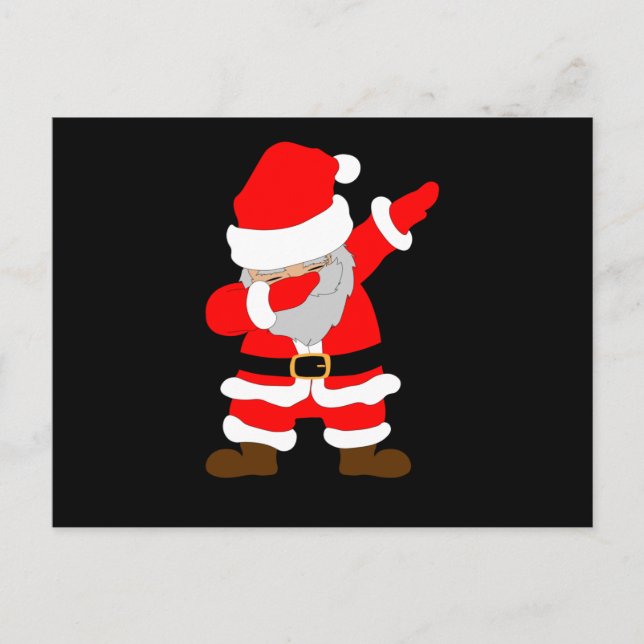 Dabbing Santa Claus Cool Elegant Santa Postcard (Front)