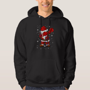 Dabbing Santa Claus Funny Boxing Boxer Christmas Hoodie