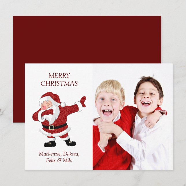 Dabbing Santa Claus Funny Holiday Dab XMas Humor (Front/Back)