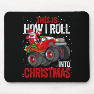 Dabbing Santa Claus Monster Truck Boys Christmas X Mouse Mat