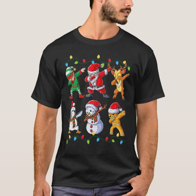 Dabbing Santa Claus Monster Truck Boys Christmas X T-Shirt (Front)