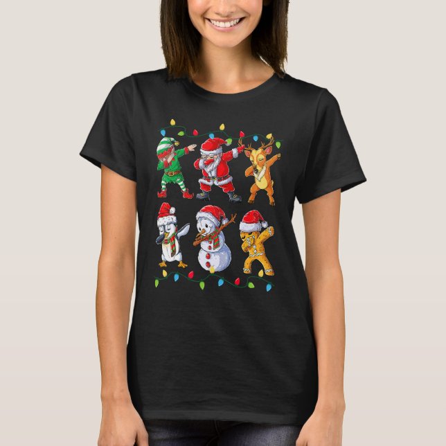 Dabbing Santa Claus Monster Truck Boys Christmas X T-Shirt (Front)