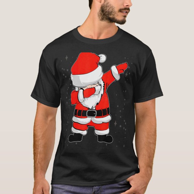 Dabbing Santa Claus Shirt Funny Dancing Christmas  (Front)