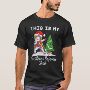 Dabbing Santa Claus Unicorn This Is My Christmas P T-Shirt
