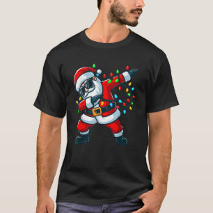 Dabbing Santa Claus Xmas Lights Christmas Dab Danc T-Shirt