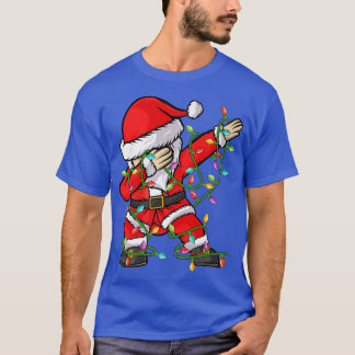 Dabbing Santa Claus Xmas Lights Santa Christmas Da T-Shirt