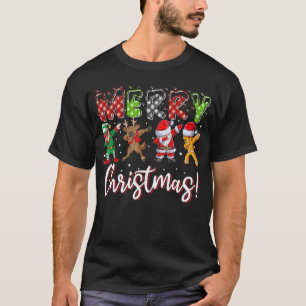 Dabbing Santa Elf And Friends Christmas Boy Girl T-Shirt