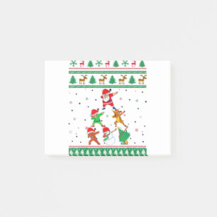 Dabbing Santa Elf Friends Boys Ugly Christmas Swea Post-it Notes