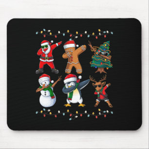 Dabbing Santa Elf Friends Christmas Boys Girls Men Mouse Mat