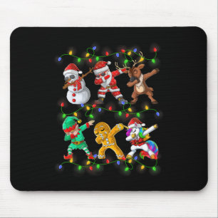 Dabbing Santa Elf Friends Christmas Boys Girls Men Mouse Mat