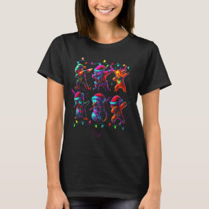 Dabbing Santa Elf Friends Christmas Boys Girls Men T-Shirt