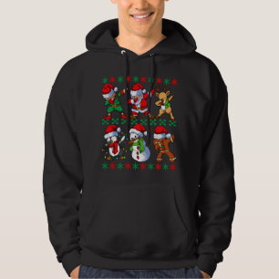 Dabbing Santa Elf Friends Christmas Hoodie