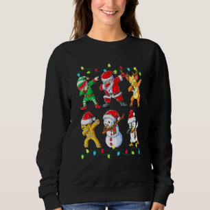 Dabbing Santa Elf Friends Christmas Kids Boys Men  Sweatshirt