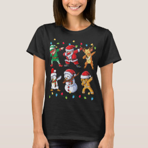 Dabbing Santa Elf Friends Christmas T-Shirt