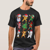 Dabbing Santa Elf Friends Christmas