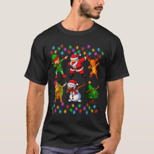 Dabbing Santa Elf Friendship Christmas Boys Kids X T-Shirt