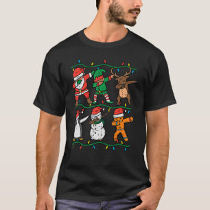 Dabbing Santa Elf Penguin Xmas Christmas Boys Kids T-Shirt