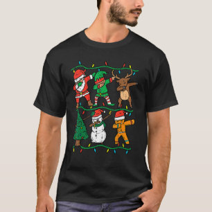 Dabbing Santa Elf Reindeer Dab Xmas PJs Christmas  T-Shirt