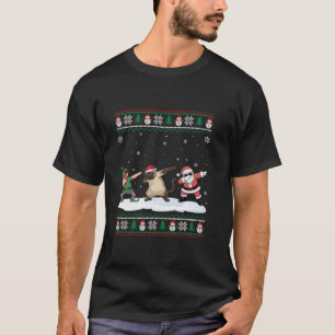 Dabbing Santa Elf Siamese Cat Girls Boys Kids Chri T-Shirt
