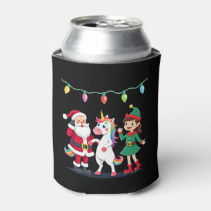 Dabbing Santa Elf Unicorn Christmas Kids Boys Men Can Cooler