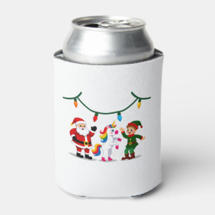 Dabbing Santa Elf Unicorn Christmas Kids Boys Men Can Cooler
