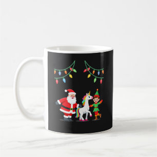 Dabbing Santa Elf Unicorn Christmas Kids Boys Men Coffee Mug