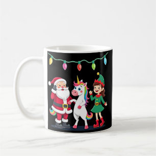 Dabbing Santa Elf Unicorn Christmas Kids Boys Men Coffee Mug