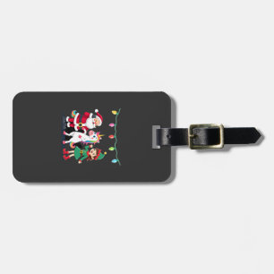 Dabbing Santa Elf Unicorn Christmas Kids Boys Men Luggage Tag