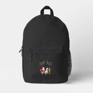 Dabbing Santa Elf Unicorn Christmas Kids Boys Men  Printed Backpack