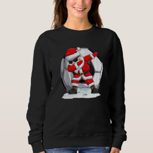 Dabbing Santa For Boys Girls Christmas Soccer Dab  Sweatshirt