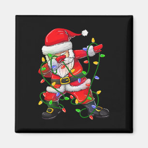 Dabbing Santa  for Boys Girls Christmas Tree Light Magnet