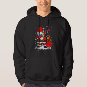 Dabbing Santa For Boys Girls Christmas Tree Lights Hoodie