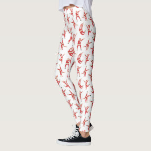 Dabbing Santa Fun Christmas Pattern Leggings