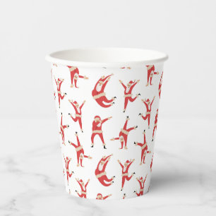 Dabbing Santa Fun Christmas Pattern Paper Cups