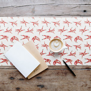 Dabbing Santa Fun Christmas Pattern Short Table Runner