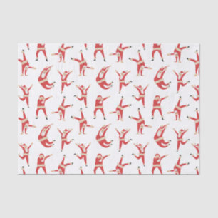 Dabbing Santa Fun Christmas Pattern Tissue Paper