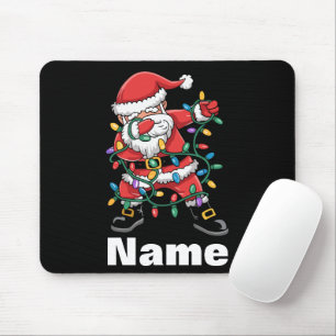Dabbing Santa Funny Personalised Christmas Gift Mouse Mat