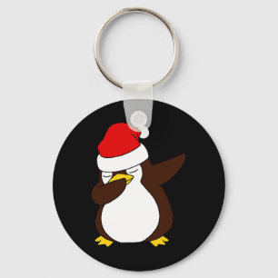 Dabbing Santa Penguin Xmas For Girls And For Boys Key Ring